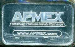 Apmex 10 Troy Oz. pure .999 fine silver bar in plastic