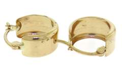 Simple 18kt Wide Huggie Earrings