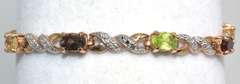 Multi-Gemstone Vermeil, 925 Bracelet
