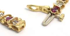 Diamond & Ruby Tennis Bracelet in 14KT
