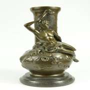 Nude Man Bronze Vase Sculpture
