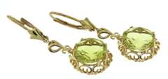 Fabulous Green Quartz Dangle Earrings