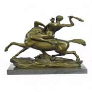 Fighting the Centaur Bianor Bronze Sculpture
