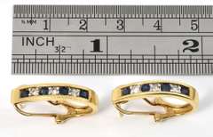 Fashionable Sapphire & Diamond Earrings