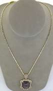 Massive Gorgeous Star Ruby & White Sapphire Necklace in Vermeil