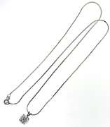 Vintage 925 sterling silver cubic zircon necklace