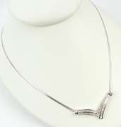 Beautiful 10K White Gold Diamond Necklace
