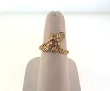 Feminine 10kt Gold Rose Ring