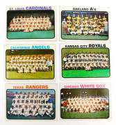 6 Topps 1963 Team Baseball Cards