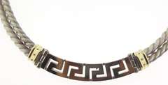 Greek Key and Cable Style Necklace