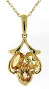 Gorgeous Yellow Topaz Pendant on Chain