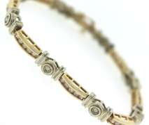 Dazzling 14kt Channel & Bezel Set Diamond Bracelet