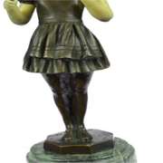 Little Girl Fishing Bronze Sculpture