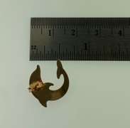 Pretty 14kt yellow gold dolphin stud earrings