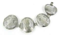 Fantastic 1780 Austrian Sterling Coin Bracelet