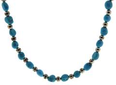 Turquoise & Silver Beaded Necklace