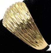Textured Dome Style Yellow Gold Ring