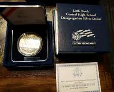 (2) DCAM Proof $1 U.S. Silver Coins 2007 Littlerock  & 2008 Silver Eagle!