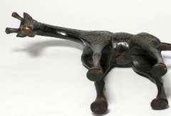 Vintage Hand made  Metal Giraffe Statue