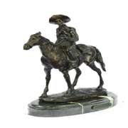 Rogers Bronze Statue on Marble Base Sculpture