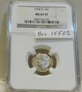1958-D Roos. Dime NGC MS-67-FT