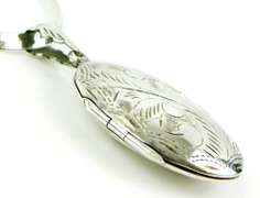 Sterling Silver Engraved Locket & Chain