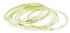 Set of 7 Solid Sterling Bangle Bracelets
