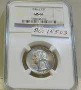 1946-S Washington Quarter NGC MS-66