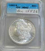 1882-S Morgan Dol ICG MS-62
