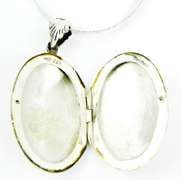 Sterling Silver Engraved Locket & Chain