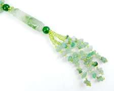 Showstopping Long Jade & Glass Beads Necklace