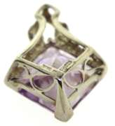Vintage 925 sterling silver amethyst pendant