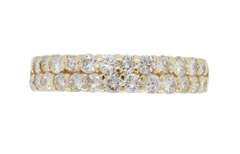 14K Two Row Diamond Band