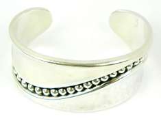 Wonderful Wide Sterling Silver Cuff Bracelet