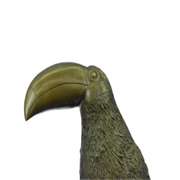 Bird Genuine Bronze Statue on Marble Base Sculpture