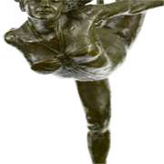 Art Deco Aldo Vitaleh Large Ballerina Dancer Bronze Sculpture Marble Statue Sale