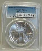 1984-S Sil Unc Olympic Dol PCGS 69