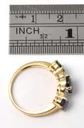 Attractive 3 Sapphire Ring