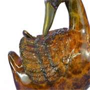 Standing Duck Brass Cold Painted Bird Sculpture