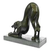 Greyhound Racing Dog Bronze Sculpture