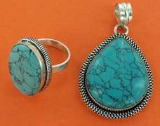 Silver and Natural Stone