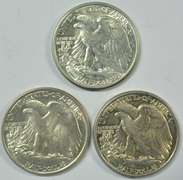 Choice BU 1942, 1943, & 1945 Walking Liberty Halves