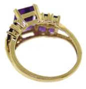 Amazing Emerald Cut Amethyst & Square Amethyst Ring