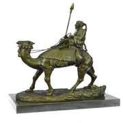 Leonard Camel Rider Pompeian Bronze Statue