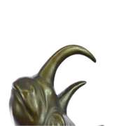 African Rhino Wall Mount Bronze Statue
