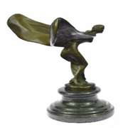 Mascot Spirit of Fabulous Rolls Royce Bronze Statue