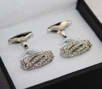 Handsome Pair Jeweled Style Cufflinks By Carelli