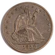 1858  Seated Half Dollar