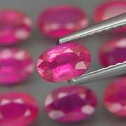 Heated only! 5.99ct natural pinkish red Ruby set