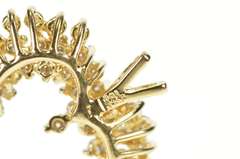 14K Yellow Gold 1.15 Ctw Diamond Freefrom Cluster Heart Pendant